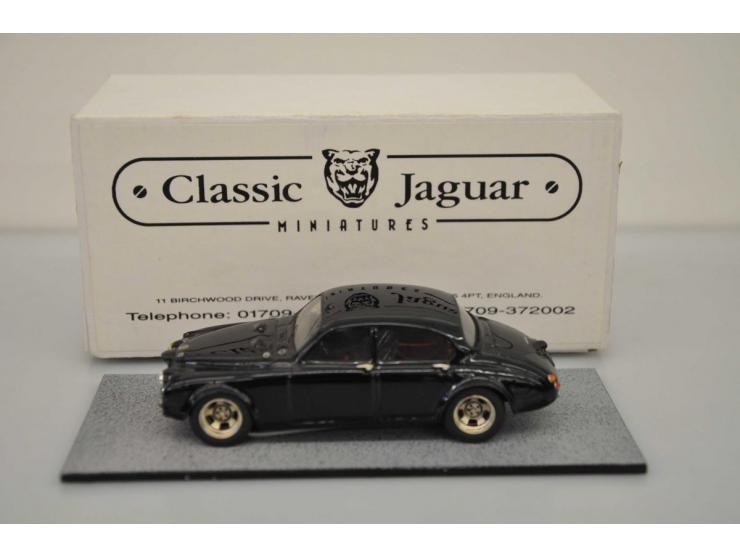 Jaguar MKII Saloon Modsports - Thruxton 1975, Classic Jaguar Miniatures, hand built, 1:43, black, Mint.