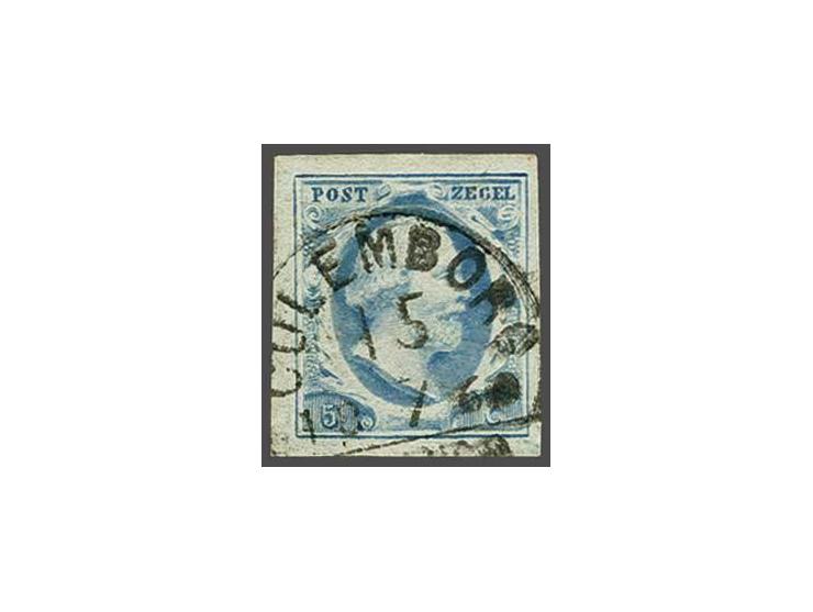 Culemborg C (Ey R) op 5 cent blauw plaat IV, pracht ex. Het Corinphila archief meldt 13 afdrukken van dit stempel op de 5 cen