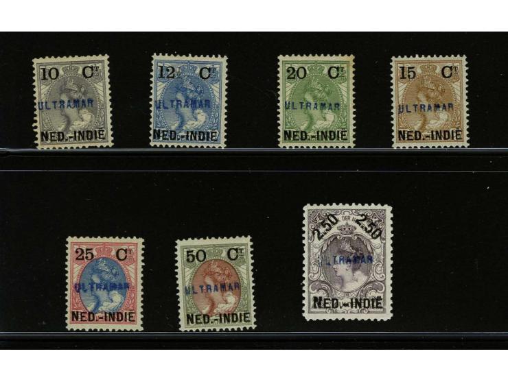 Hulpuitgifte 10 cent t/m 2½ gulden met opdruk Ultramar van het Portugese Ministerie van Koloniën (zegels licht getint), cat.w