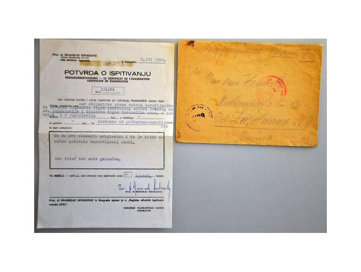 Van Konijnenburg 20 cent roodlila, ongetande proef in bovenrandstrip van 10, oplageletter A en ets R9, PC 230, onder deels ko