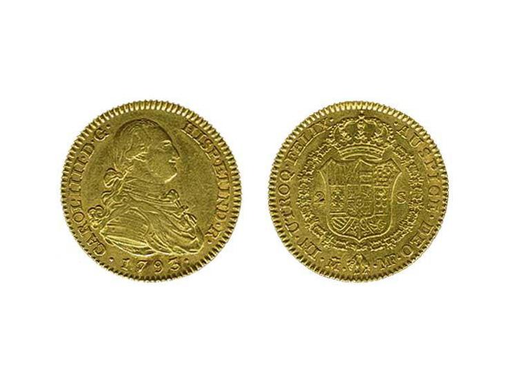 2 escudos 1793 Madrid gold EF