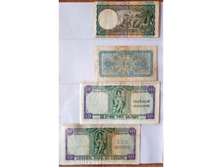 Sri-lanka, group of 8 notes, various quality, in folder