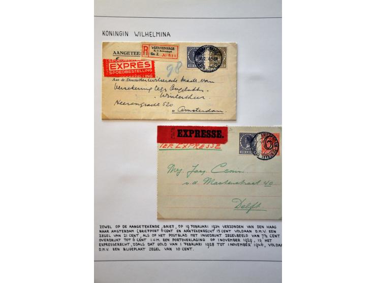 emissies Vliegende duif en Veth mooie gespecialiseerde collectie w.b. foutdrukken, variëteiten, velrandbijzonderheden, perfin