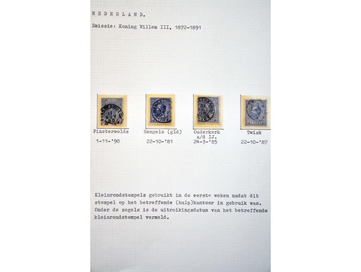emissie 1872, gespecialiseerde collectie met tandingen, stempels en veel poststukken met beter materiaal, keurig beschreven e