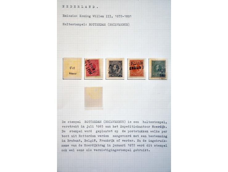 emissie 1872, gespecialiseerde collectie met tandingen, stempels en veel poststukken met beter materiaal, keurig beschreven e