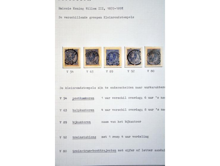 emissie 1872, gespecialiseerde collectie met tandingen, stempels en veel poststukken met beter materiaal, keurig beschreven e