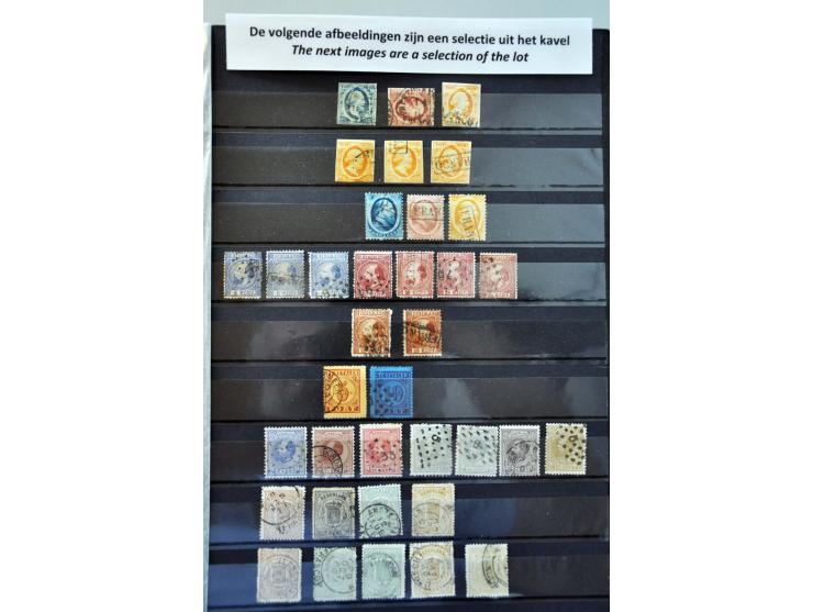 voorraad gestempeld 1852-2000 met betere ex. w.b. LP12-13 in insteekboek 
