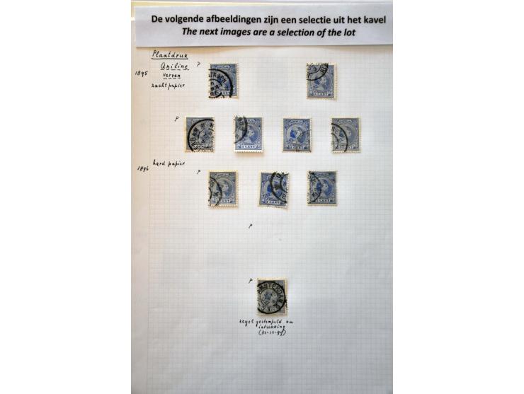 emissie Hangend Haar, gespecialiseerde collectie w.b. postwaardestukken, oplages etc. op bladen