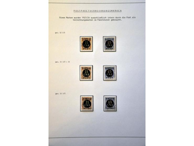 w.b. kleurproef Rijkswapen ½ cent zwart (PC78), langstempel Krommenie op nr. 8, Francotakjestempel Rotterdam op nr. 24, klein