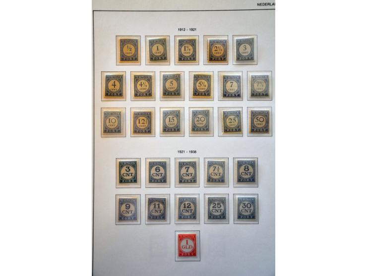port, complete collectie (*)/*/** behoudens P11 (gestempeld) in gemengde kwaliteit op albumbladen