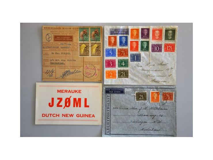 luchtpost, collectie van 8 per Zeppelin vervoerde poststukken w.b. 1 ex. met complete ANVV-serie     