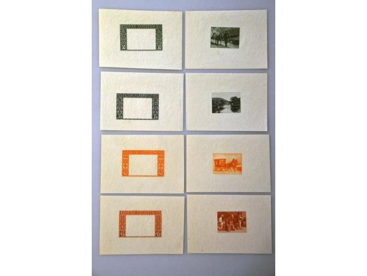 15 cent donkeroranje pos. 71-74 in strip van 4 met velrand, pracht ex. Herkomst: collecties Schwartz (1955) en Berghuijs (199