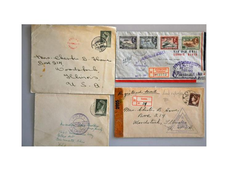 en iets buitenland w.b. postzegelmapjes, eerste vluchten, Indonesië, Scandinavië, Duitsland etc. in 25 albums/mappen in 2 ver