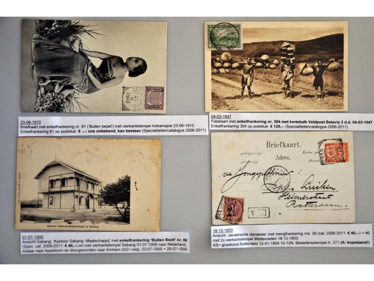 collectie ruim 300 ex. oude en zeer oude w.b. beter en leuke frankeringen in 2 albums