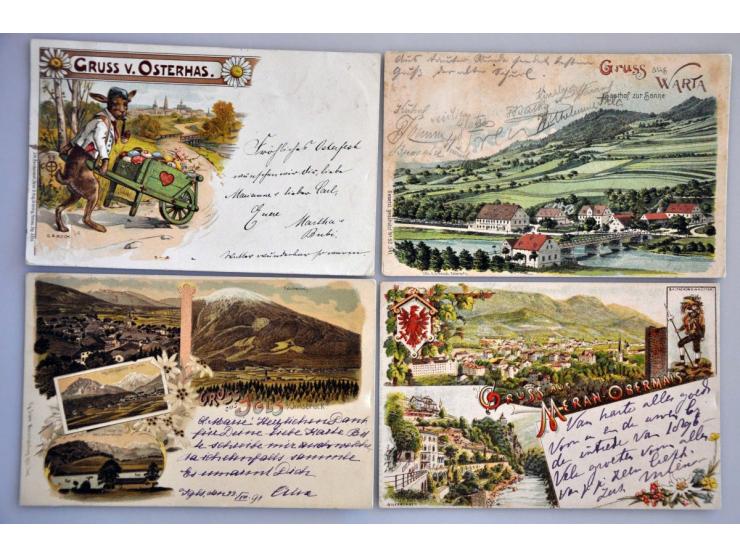 etc. 116 ex. zeer oude met veel betere litho kaarten in doosje