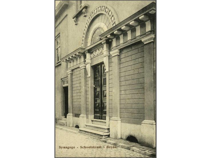 Judaica 84 ex. zeer oude w.b. veel betere synagogen en enkele documenten in doosje