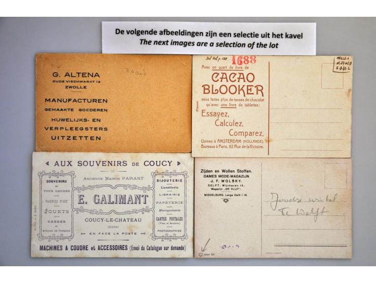 reclame op achterzijde kaart 100 ex. oude en zeer oude in album