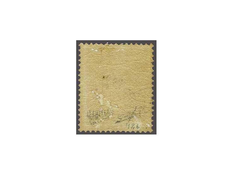 Leopold II 5 frank bruinrood, pracht ex. met bruine gom en certificaat Pierre Kaiser 2019 (enkele afgesprongen gomschilfertje