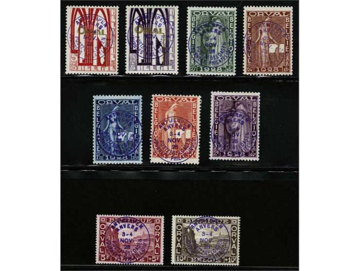 Postzegeldagen Antwerpen 5 centiem t/m 10 frank, pracht ex., cat.w. 750