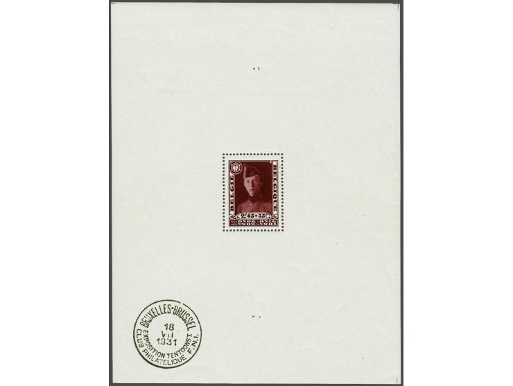 Blok Korporaal 2,45 frank granaatrood, cat.w. 775