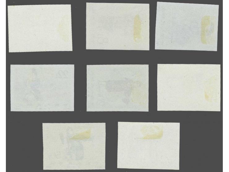 Mei Lan Fang 4 - 50 fen with variety imperforated, very fine mounted mint, cat.v. 10.000 (as **) A very rare set!