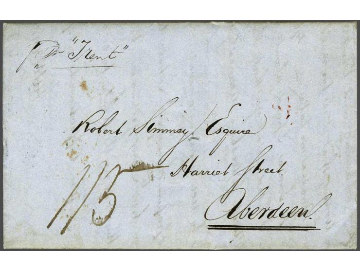 Complete letter from St.Thomas de 24 1846, transit London jan 26 1847 to Aberdeen (F ja 27 1847), interesting content: There 