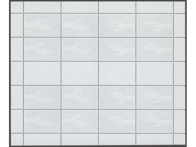 Anti Hunger sheet with 16x 55 agorot grey and black, very fine unmounted mint