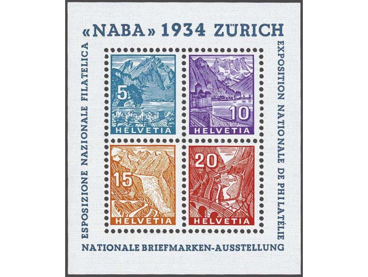 Naba 1934 block, very fine unmounted mint, cat.v. 800 