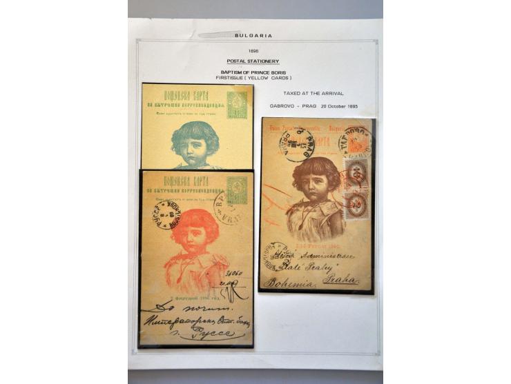 group of 18 postal stationery including better ex. a.o. Baptism of Prince Boris and 1 ex. to Tokyo undeliverable and returned