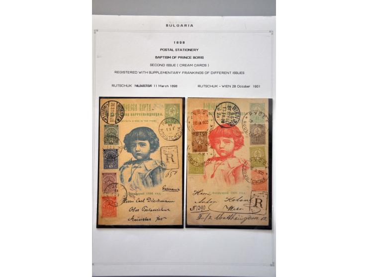 group of 18 postal stationery including better ex. a.o. Baptism of Prince Boris and 1 ex. to Tokyo undeliverable and returned