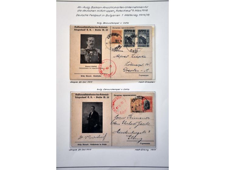 group of 18 postal stationery including better ex. a.o. Baptism of Prince Boris and 1 ex. to Tokyo undeliverable and returned