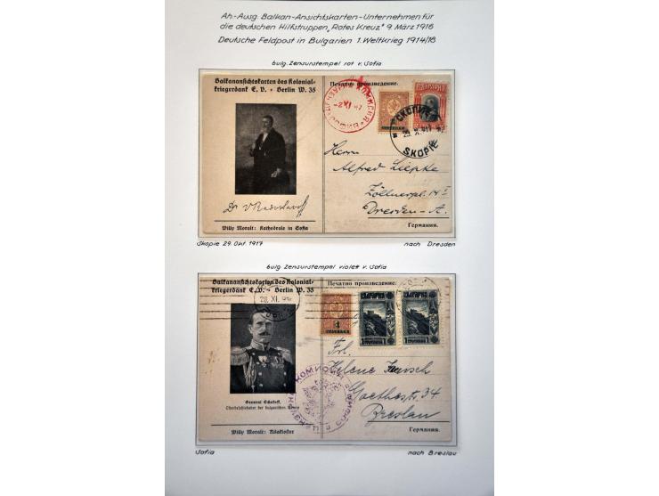 group of 18 postal stationery including better ex. a.o. Baptism of Prince Boris and 1 ex. to Tokyo undeliverable and returned