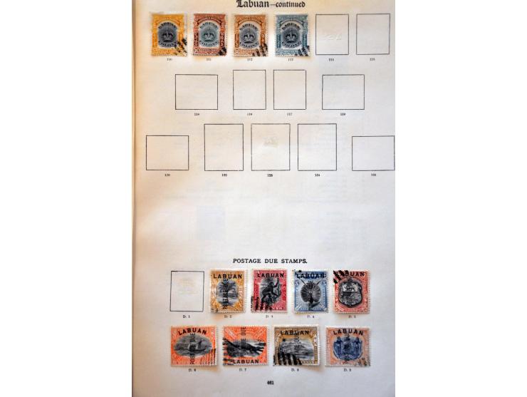 collection used with Brunei, Sarawak, North Borneo and Labuan including better ex. and sets on album leaves and stock page 