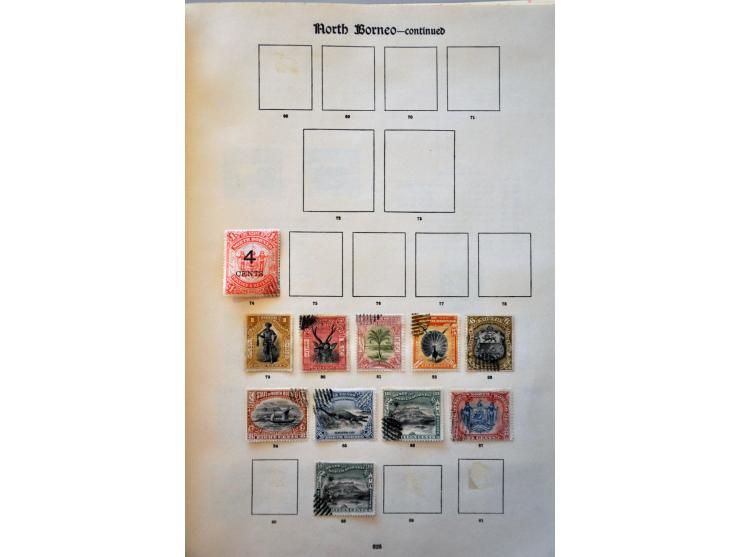 collection used with Brunei, Sarawak, North Borneo and Labuan including better ex. and sets on album leaves and stock page 