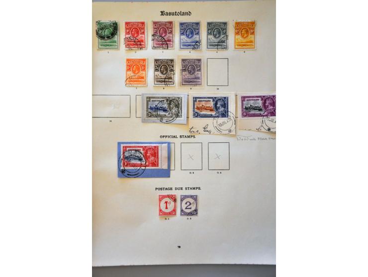 , Basutoland, Swaziland collection with better ex. on album leaves and stock page 