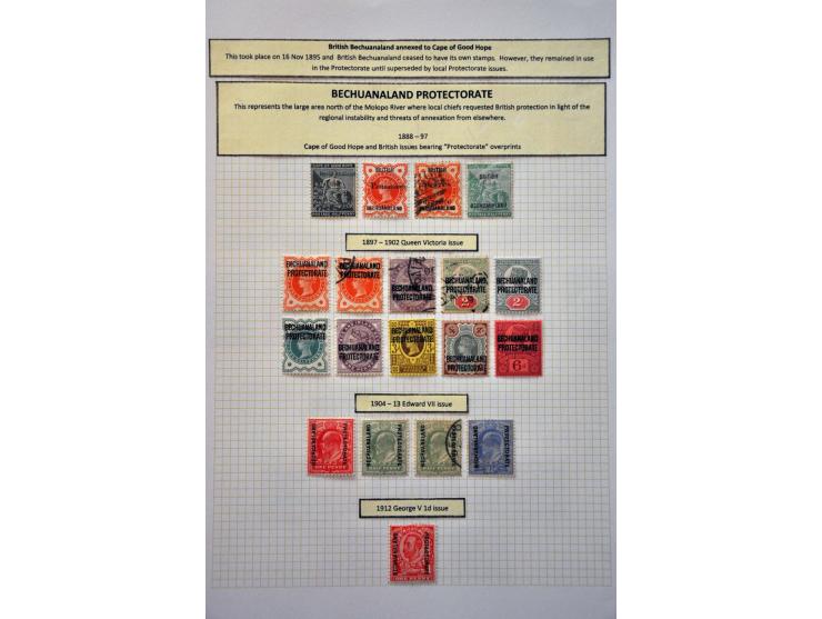, Basutoland, Swaziland collection mostly * with better ex. and sets on album leaves