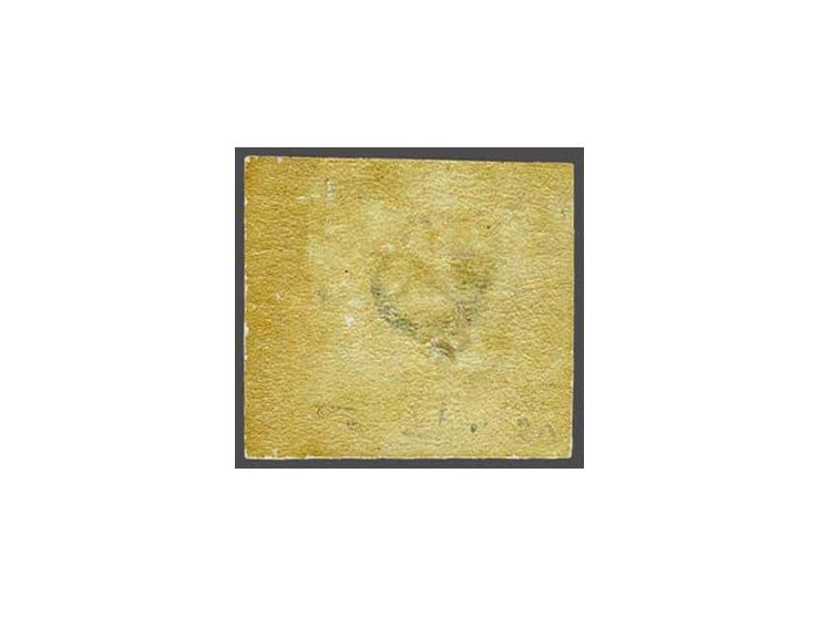5 cent blauw plaat VI pos. 85 op dun papier met velrand, pracht ex. met volle originele gom, cat.w. 600