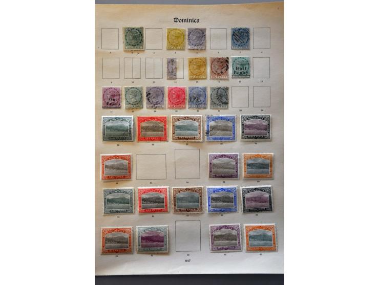 and Dominica collection until 1927 with better ex. and sets on album leaves