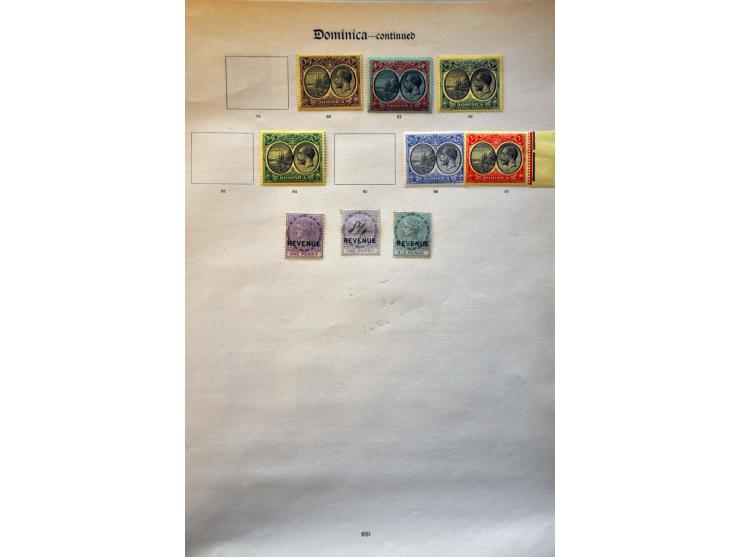 and Dominica collection until 1927 with better ex. and sets on album leaves
