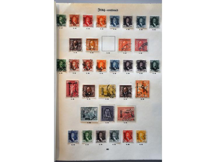 collection 1917-1934 used with many better ex. including official stamps, Baghdad (SG 11b, 17, 18 with certificate BPA 1979) 