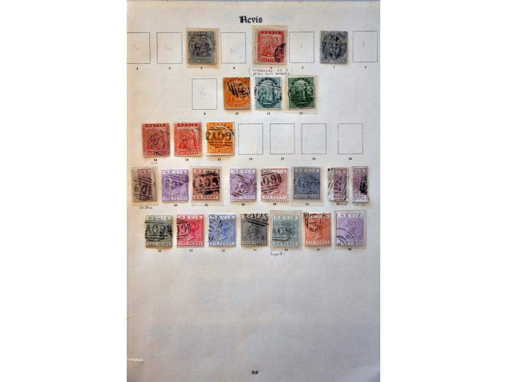 , St. Helena, St. Lucia, St. Vincent (incl. SG 8 with Brandon certificate) etc. good collection used until 1935 with many bet