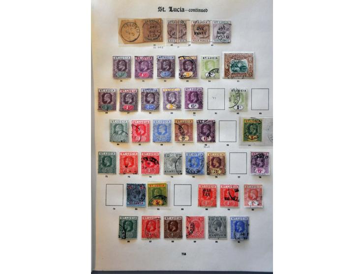 , St. Helena, St. Lucia, St. Vincent (incl. SG 8 with Brandon certificate) etc. good collection used until 1935 with many bet