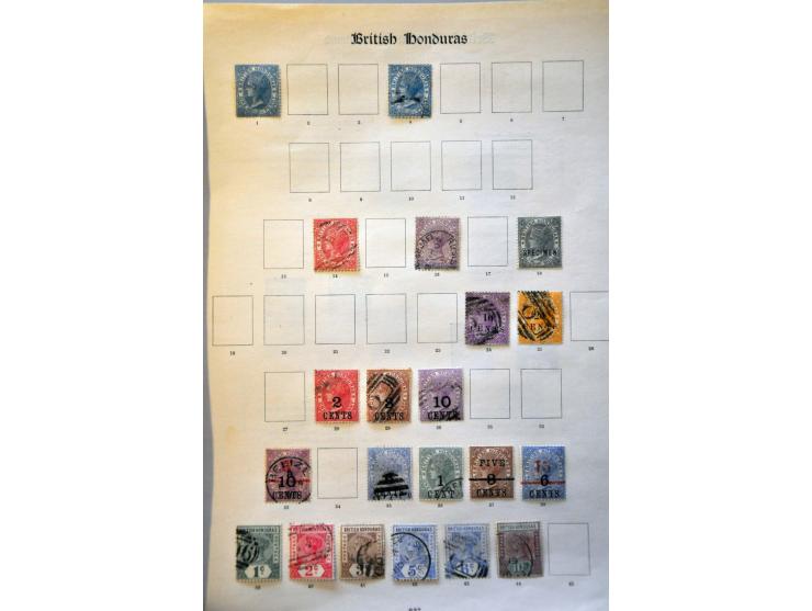 , St. Vincent and British Honduras collection with better ex. on album leaves 