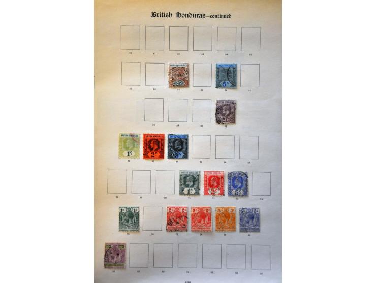 , St. Vincent and British Honduras collection with better ex. on album leaves 