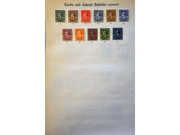 , Turks and British Virgin Islands collection with better ex. on album leaves 