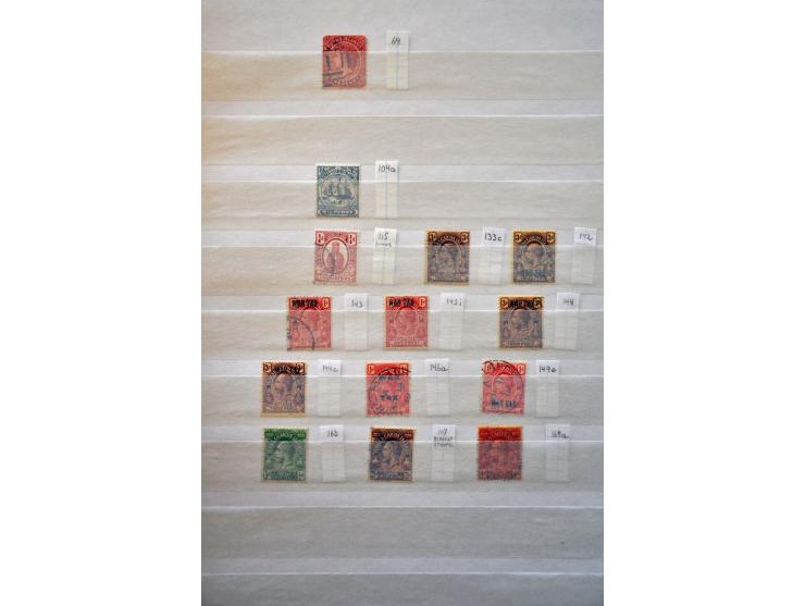 collection 1867-1935 used with better ex. (including SG 14 with BPA certificate) on album leaves and stock page 
