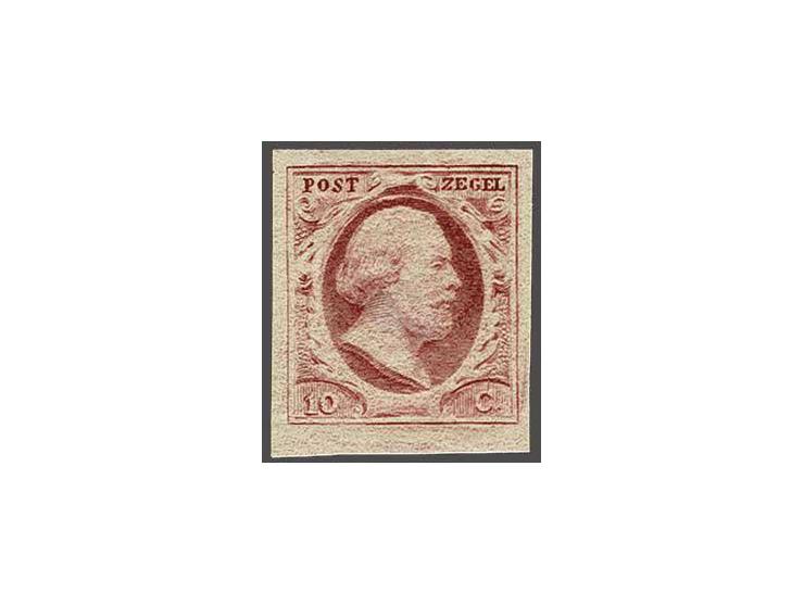 10 cent rood postfris met volle originele gom (zegel onder gevouwen geweest), cat.w. 2250  
