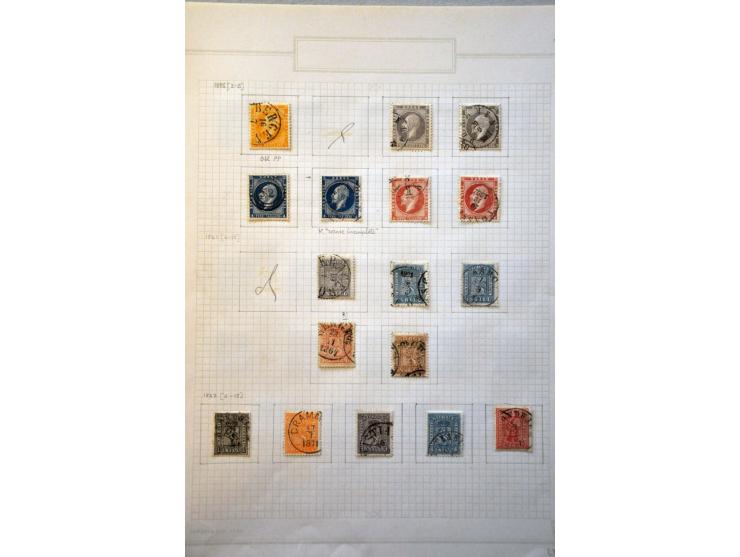 collection 1856-1962 used with better stamps including Mi. nos. 7 and 38 in good quality on album leaves