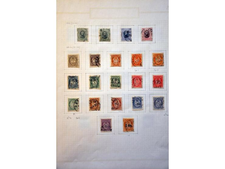 collection 1856-1962 used with better stamps including Mi. nos. 7 and 38 in good quality on album leaves