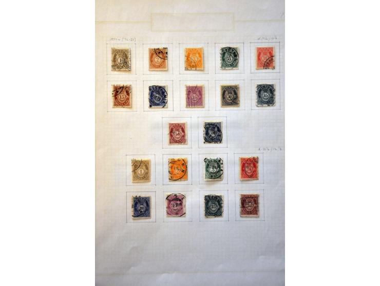 collection 1856-1962 used with better stamps including Mi. nos. 7 and 38 in good quality on album leaves